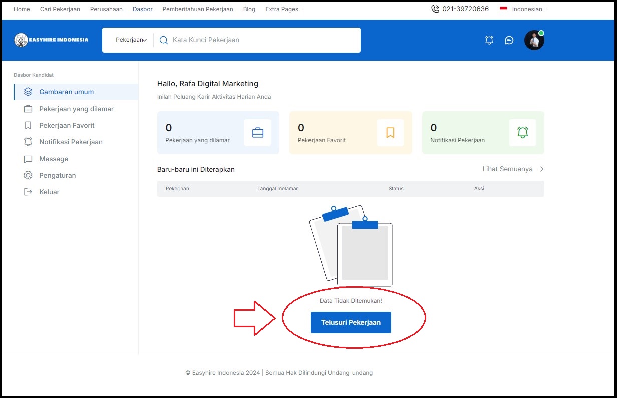 Cara Membuat akun baru di Easyhire
